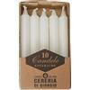 Cereria Di Giorgio - 10 Candele Steariche - Ø 1.8 cm h. 15 cm - Bianco Cloud