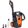 NAC NEW AMERICAN CONCEPT NAC Idropulitrice 1400W 110 bar - Mini Idropulitrice Compatta - Piccola Idropulitrice (5,5 kg) - Pompa in alluminio 390 l/h con tubo da 5m, Auto-Stop per Auto & Bicicletta NEW AMERICAN CONCEPT