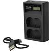 vhbw Caricatore Micro-USB + USB-C per Canon MV30i MV430IMC MV430i MV400i 8,4V duale