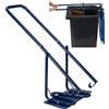 Relaxdays Pressa per bidone manuale con piastra in acciaio, blu | Per rifiuti e plastica