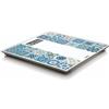 LAICA PS1083B Bilancia Pesapersone Ricaricabile Mediterranean Breeze, Blu | Display LCD, vetro temperato, design italiano ispirato alle maioliche, ricarica con cavo USB, portata massima 180kg