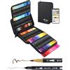 Does not apply 120 Colori Brush Pen Con App, Marker Doppia Punta Lettering