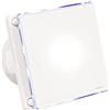 STERR Ventilatore da bagno bianco 100 mm LED + timer - aspiratore frontale vetro