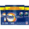 Dash Power Pods Detersivo Lavatrice In Capsule Extra Smacchiante 105 Lavaggi (3x35)
