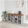 vidaXL Scarpiera Grigio Cemento 103x30x48 cm in Legno Multistrato