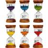 Set Di 6 Clessidre per Bambini, in Vetro, Colori Macaron, 1/3/5/10/15/30 Minuti,