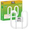LAMPADINE CFL RISPARMIO ENERGETICO 16W 2D 4 PIN FLUORESCENTI DD EFFICIENZA ENERG