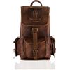 PARRYS LEATHER WORLD Zaino In Vera Pelle Di Capra Vintage Marrone Laptop