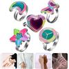 5 PC Rings regolabile Anello di dito a temperatura anello termocromico