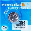 Renata 394 Pila Batteria Orologio Mercury Free Silver Oxide SR936SW Swiss 1.55V