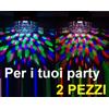 SHARD-LAB COPPIA LUCI PSICHEDELICHE DISCOTECA A LED MEZZA SFERA CON RADIO PARTY DA CASA