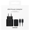 TRAVEL ORIGINALE SAMSUNG 45W PORTA USB C + CAVO USB C TO USB C NE EP-T4511XBEGEU