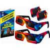Medical king 2 occhiali Eclipse Solar omologati ISO 12312-2 - Confezione da 6 con 2 lenti fot