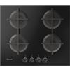 Indesit Piano cottura gas 4 zone ING 61T BK 1 Black (60cm)