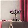 Menorah smaltato Hanukkah dipinto a mano Bejeweled Jewish con candelabri