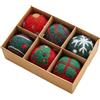 Set Addobbi di Natale Lana Feltro Fiocco di Neve Palline Decorazioni Ross