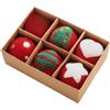 Set Addobbi di Natale Lana Feltro Fiocco di Neve Palline Decorazioni Ross