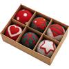Set Addobbi di Natale Lana Feltro Fiocco di Neve Palline Decorazioni Ross