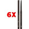Astra Make-up 6 X ASTRA Matita per Occhi Color Stain 01 - 24 Ore di Tenuta
