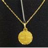 FMF Pendente Con Catena Oro 18K 750 MLS. Oroscopo Bilancia 13 Mm.