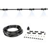 Zendea - Kit Irrigazione a Goccia Zendea 15m - Impianto Irrigazione Fai da Te per Orto, Giardino, Balcone - Sistema con Nebulizzazione, Connettori, Tubi Irrigazione Facili da Installare