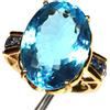 PNG Anello In Argento Sterling PNG Con Topazio Swiss Blue 21.5 Ct Zaffiro Misura 7