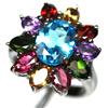 PNG 925 Argento Svizzero Blu Topazio Citrino Ametista Diopside Tormalina Ring Misura