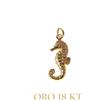 savagioielli Ciondolo Cavalluccio Marino Portafortuna Uomo Donna in Oro Giallo 750 18 Kt