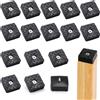 FIQLUL 16 Pz Gommini per Sedie Quadrati 30x30x11mm Piedini in Gomma con Vite per