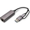 ‎DIGITUS DIGITUS DN-3028 USB Type-C™ Gigabit Ethernet Adapter 2.5G, USB-C™ + USB A (USB3.