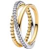 Pandora Anello Donna Bicolore Crossover Sfere & Pavé 164826C01