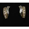 MR Orecchini Oro 18K 750 Mls. Bicolor Con Zirconie Ref.M-644872AB. 16X7,7 MM.