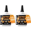 KRAFTPROTZ Colla Universale Gel 50 g - Supercolla Multiuso Cianoacrilato Riparazioni (Confezione da 2)