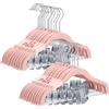 Wellong Appendiabiti per Bambini con clip, 30cm Grucce per Bambini con