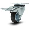 ECOVELO RUOTE GIREVOLI CON FRENO 125/100/80 mm ROTELLE SILENZIOSE PIROETTANTI IN GOMMA, PER CARRELLO CARICHI PESANTI MOBILI,ELETTRODOMESTICI, BANCHI DA LAVORO (80 mm, 1)