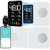 Healthkeep Bilancia per grasso corporeo, bilancia digitale con grasso corporeo e massa muscolare, per 15 dati corporei, misurazione della frequenza cardiaca, per Apple Health & Samsung Health