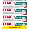 LACALUT Dentifricio sensitivo, confezione da 4, per una cura dentale delicata, riduce la sensibilità al dolore, protegge denti e gengive, 4 x 75 ml