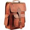 PARRYS LEATHER WORLD Zaino Laptop 16" In Vera Pelle Di Capra Marrone PARRYS LEATHER WORLD