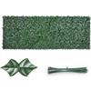 VEVOR Recinzione per privacy siepe da giardino 1500 x 2490 mm, Recinzione per privacy dell'edera con supporto in rete, Siepe artificiale con foglie decorazione per giardino, cortile, balcone