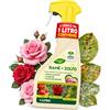 Albagarden - Rame + Zolfo Spray - Effetto Fungicida per Piante - MAXI x 1L - Concime Potente per Piante - Per Ingiallimenti, Carenze, Macchie Brune, Oidio, Peronospora