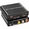 Ozvavzk Estrattore Audio HDMI 192 KHz,Convertitore Audio HDMI ARC in Grado di Convertire