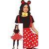FIESTAS GUIRCA Costume da topolino da donna - Cerchietto con orecchie di topo e vestito a pois rossi - costumi topolino da donna