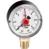 CALEFFI Manometro Caleffi 557425 D.63 mm Attacco Posteriore Centrale G 1/4 Scala 0-25 Ba