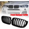 Topteng Gloss Black Front Bumper Kidney Grille Grill per BMW X3 X4 F25 F26 2014-2017 T0