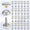Lushly Aatpuss 25 Pezzi Argento Bottone a Pressione Inox Kit a Scatto Per Tela 15 mm