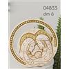 PuntoCasaStore 6 pz icona in resina | icona circolare sacra famiglia 6,5 cm | bomboniera matrim