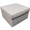 PuntoCasaStore 20 scatole bomboniere cartone pieghevole bianco c/ coperchio 10x10x6 cm