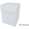 PuntoCasaStore 10 scatole bomboniere cartone pieghevole bianco c/ coperchio 10x10x10cm