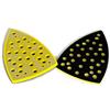 Tampone lucidante triangolare 98x148 mm in PU con 32 fori per utensili pneumatic