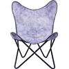 PARRYS LEATHER WORLD Sedia A Farfalla In Pelle Vintage - Sedia Accent Decorativa Rustica